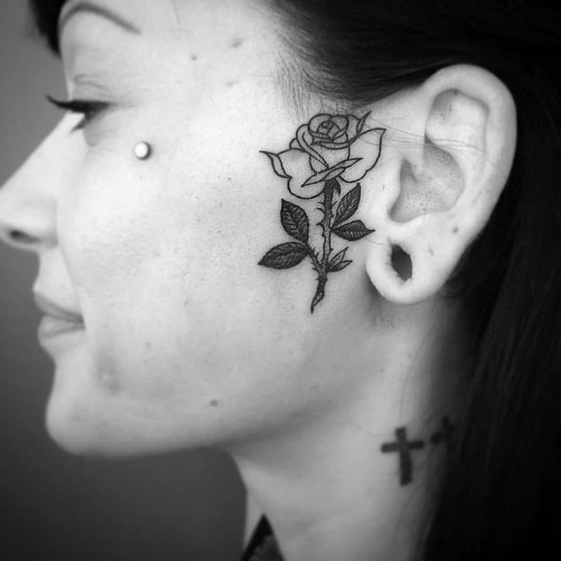 Rose Face By Abes Tattoos